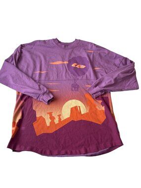 Disney Spirit Jersey Unisex M Pixar Up Paradise Falls Purple Long Sleeve Shirt